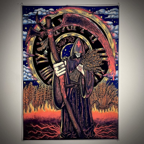 Tarot - UV Reactive Tapestry with Wall Hanging Accessories