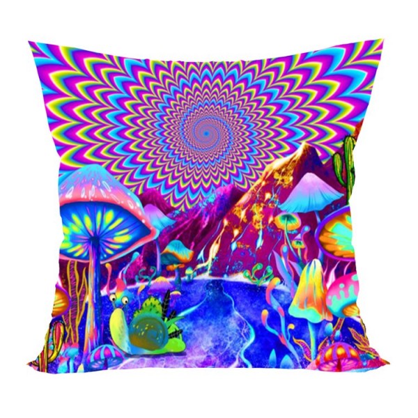 Mushroom - UV Black Light Pillowcase- Double Sided