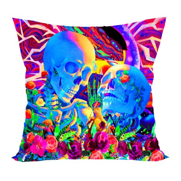 Skull - UV Black Light Pillowcase- Double Sided