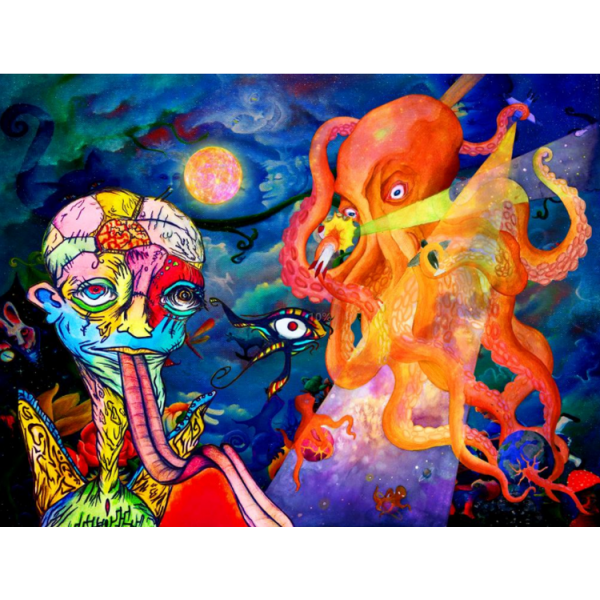 Psychedelic - UV Reactive Tapestry with Wall Hanging Accessories