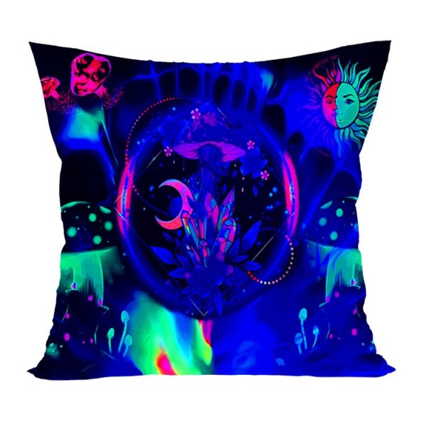 Mushroom - UV Black Light Pillowcase- Double Sided