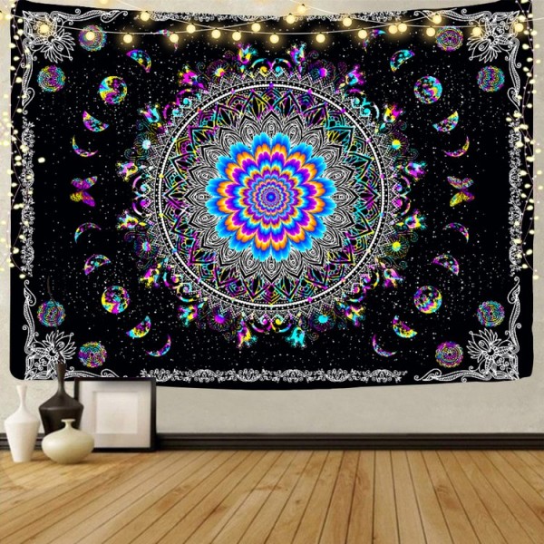 Mandala  - UV Reactive Tapestry with Wall Hanging Accessories