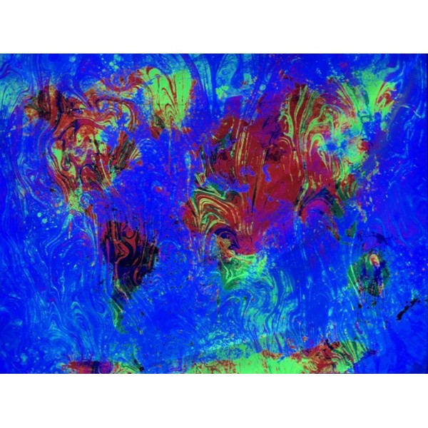 Map  - UV Reactive Tapestry with Wall Hanging Accessories