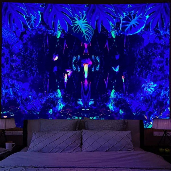 Landscape - UV Reactive Tapestry with Wall Hanging Accessories