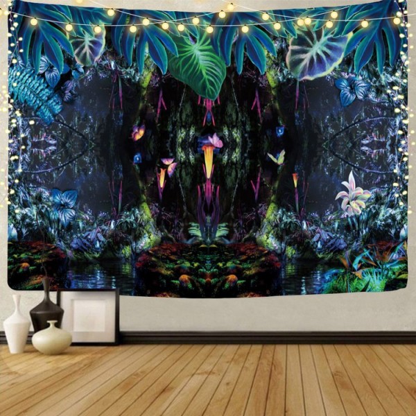 Landscape - UV Reactive Tapestry with Wall Hanging Accessories