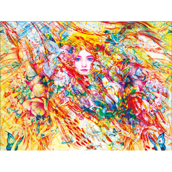 Psychedelic Girl - UV Reactive Tapestry with Wall Hanging Accessories