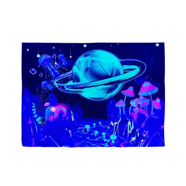 Galaxy - UV Reactive Tapestry with Wall Hanging Accessories