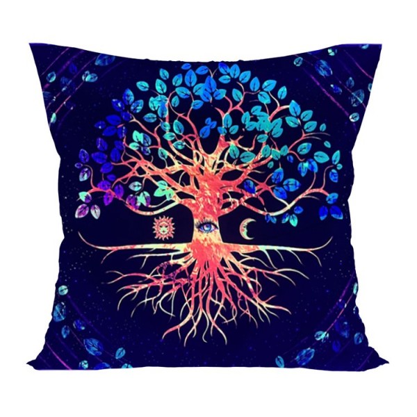 Tree - UV Black Light Pillowcase- Double Sided