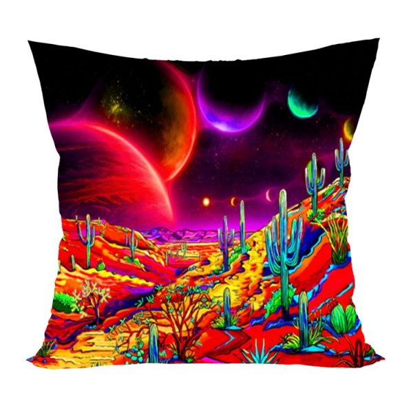 Landscape - UV Black Light Pillowcase- Double Sided