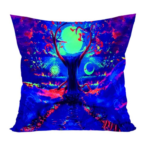 Tree - UV Black Light Pillowcase- Double Sided