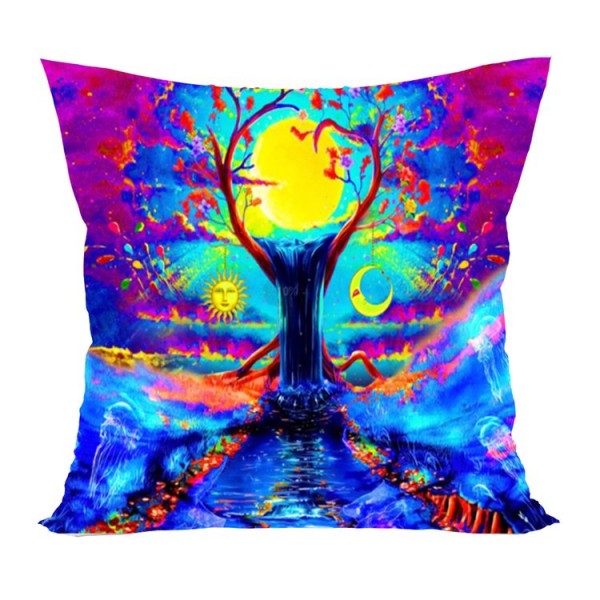 Tree - UV Black Light Pillowcase- Double Sided