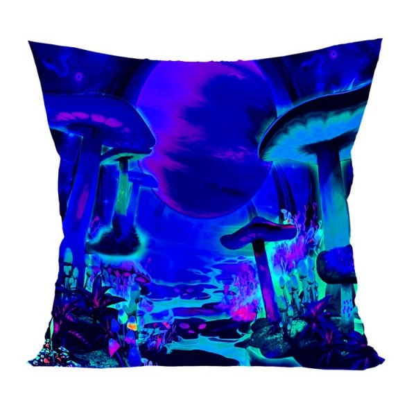 Mushroom - UV Black Light Pillowcase- Double Sided