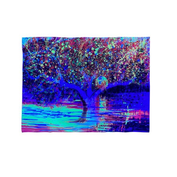 Tree - UV Reactive Tapestry with Wall Hanging Accessories