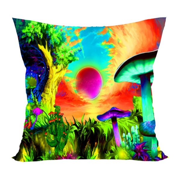 Mushroom - UV Black Light Pillowcase- Double Sided