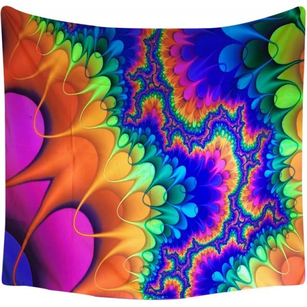 Psychedelic - UV Reactive Tapestry with Wall Hanging Accessories