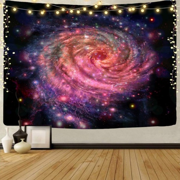 Galaxy - UV Reactive Tapestry with Wall Hanging Accessories
