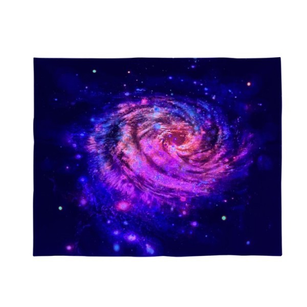 Galaxy - UV Reactive Tapestry with Wall Hanging Accessories
