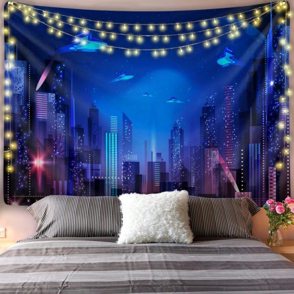 Futuristic City - Printed Tapestry