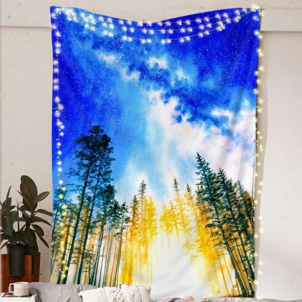 Galaxy Trees - Printed Tapestry
