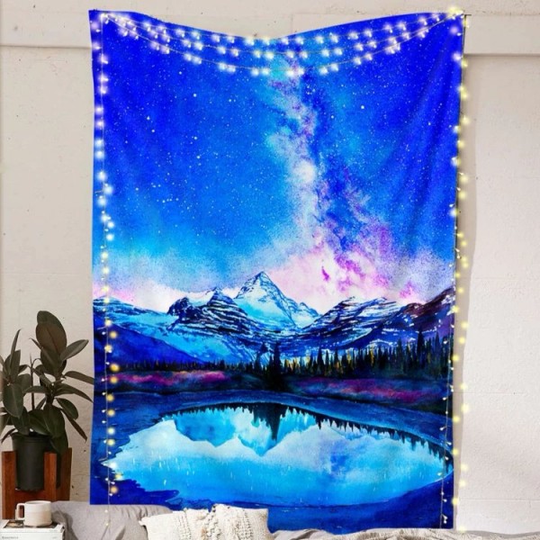 Galaxy Mountains - Printed Tapestry