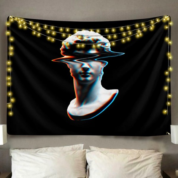 Greek Statue Static - Printed Tapestry