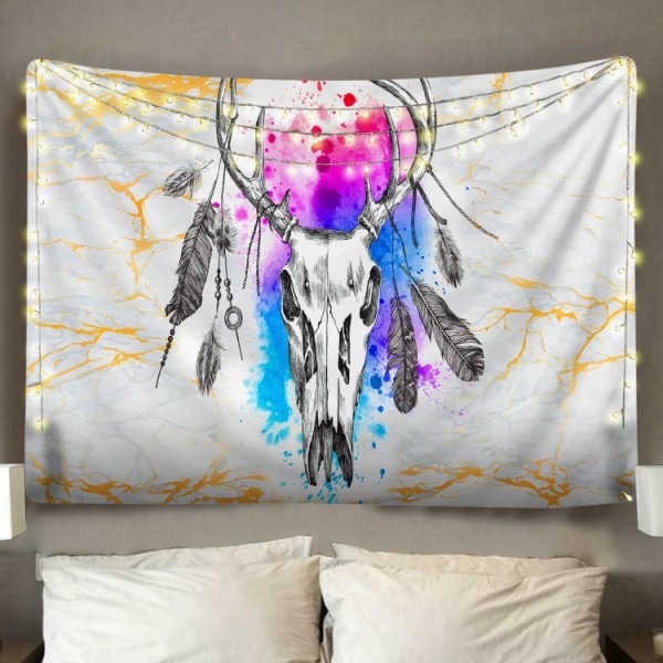 Dreamcatcher Skull - Printed Tapestry