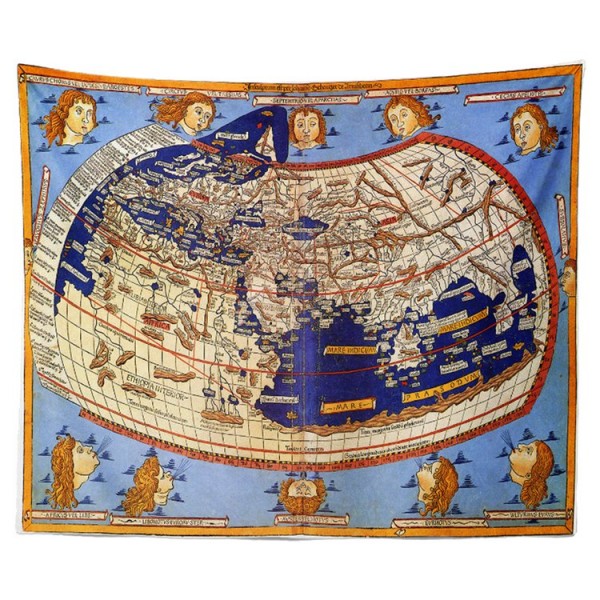 Map - Printed Tapestry