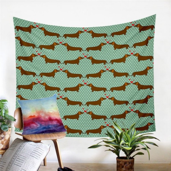 Cartoon Dogs - Printed Tapestry