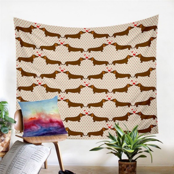 Cartoon Dogs - Printed Tapestry