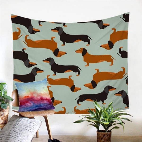 Cartoon Dogs - Printed Tapestry