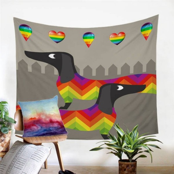 Cartoon Dogs - Printed Tapestry