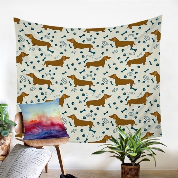 Cartoon Dogs - Printed Tapestry