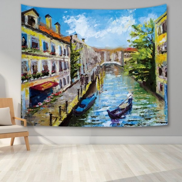Oil Painting Landscape - Printed Tapestry