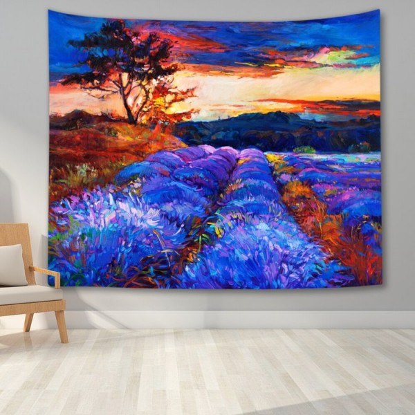 Oil Painting Landscape - Printed Tapestry