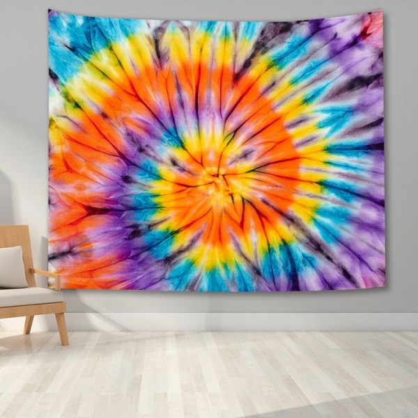 Colorful spiral - Printed Tapestry