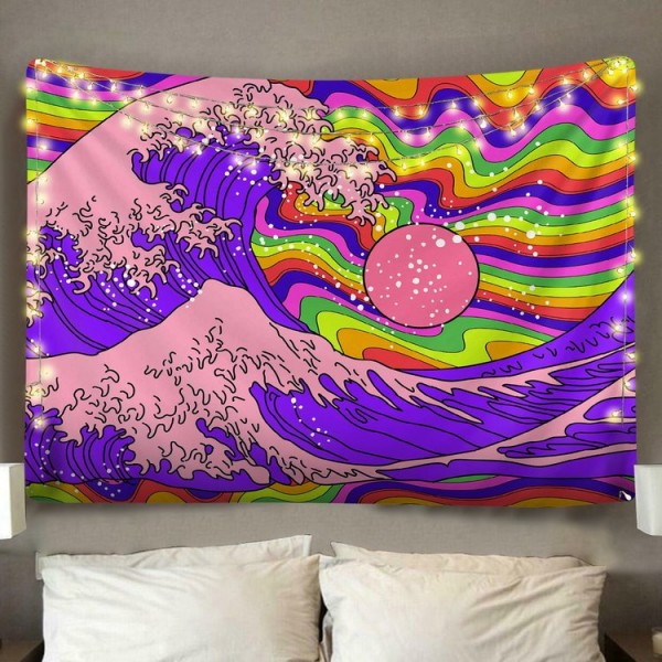 Great Psychedelic Wave  - Printed Tapestry