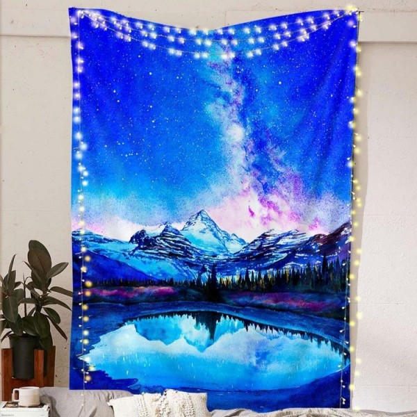 Galaxy Mountains  - Printed Tapestry