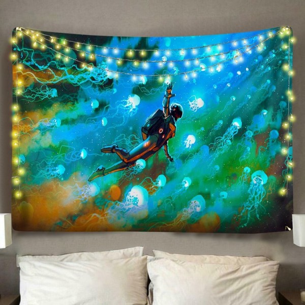 Jellyfish Astronaut  - Printed Tapestry