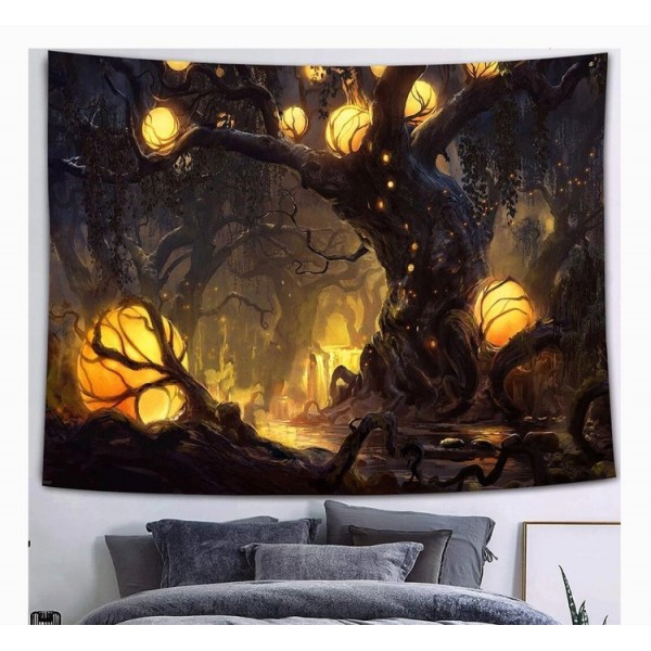 Lantern Tree - Printed Tapestry