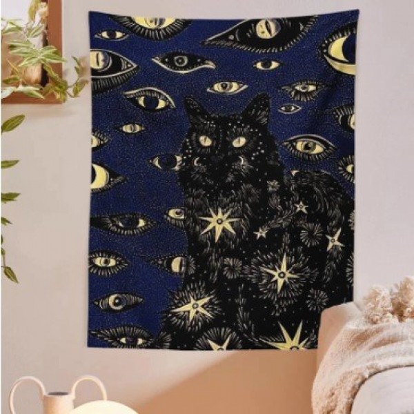 Cartoon Cat - Printed Tapestry