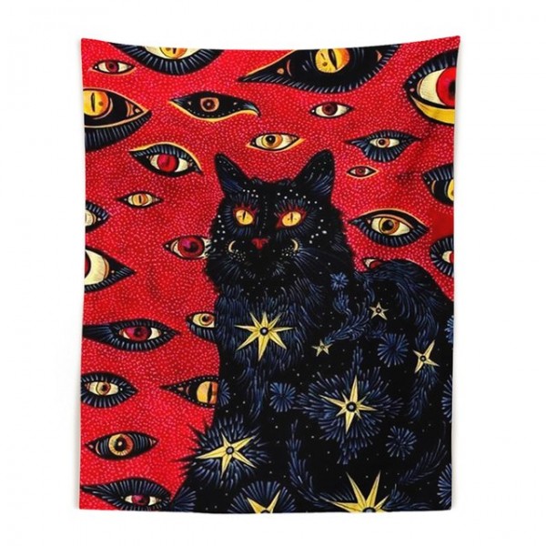 Cartoon Cat - Printed Tapestry