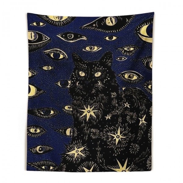 Cartoon Cat - Printed Tapestry