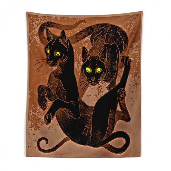 Cartoon Cat - Printed Tapestry