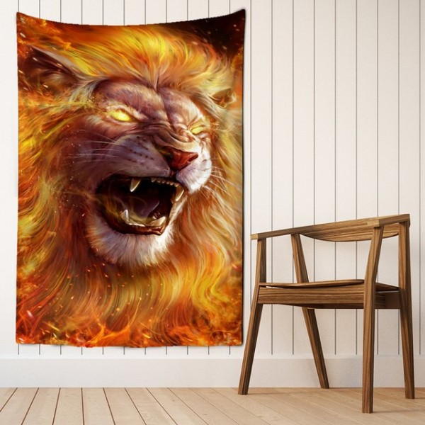 Lion - Printed Tapestry