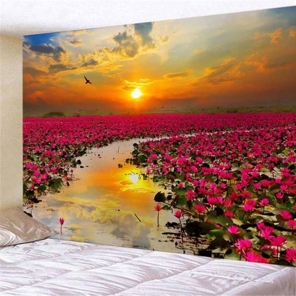 Lotus pond - Printed Tapestry