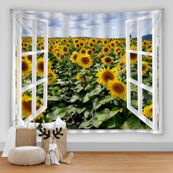 Landscape Outside The Window - Printed Tapestry