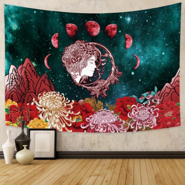 Flower moon - Printed Tapestry