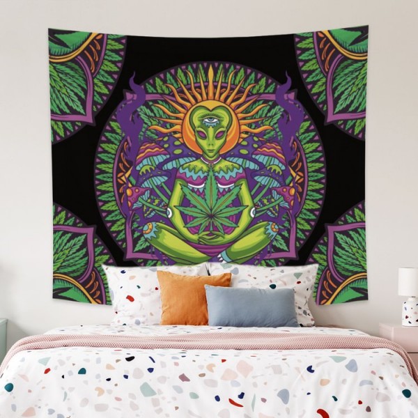 Weed Alien - Printed Tapestry