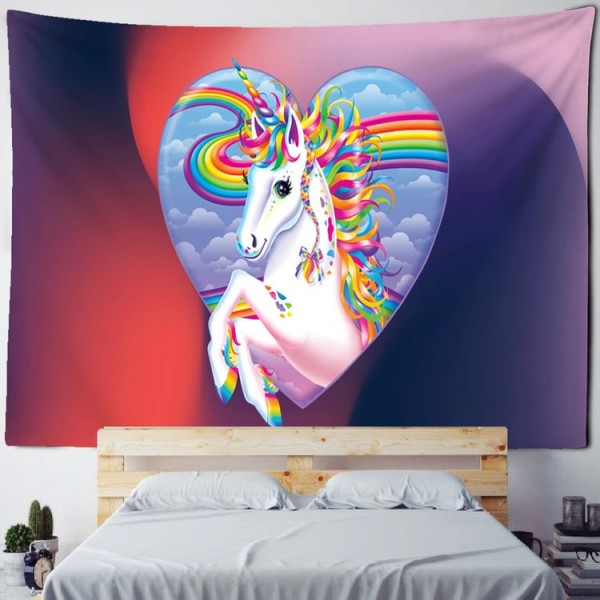 Cartoon Unicorn - Printed Tapestry