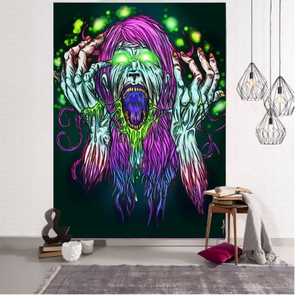 Zombie witch - Printed Tapestry